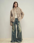 Firelady Fur Women‘s Shearling Coat | Rippled Waterwave Pattern Rare Lake Lamb “Mole Manor”