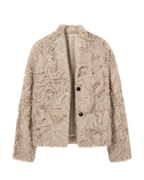 Firelady Fur Women‘s Shearling Coat | Rippled Waterwave Pattern Rare Lake Lamb “Mole Manor”