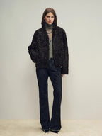 Firelady Fur Women‘s Shearling Coat | Rippled Waterwave Pattern Rare Lake Lamb “Mole Manor”