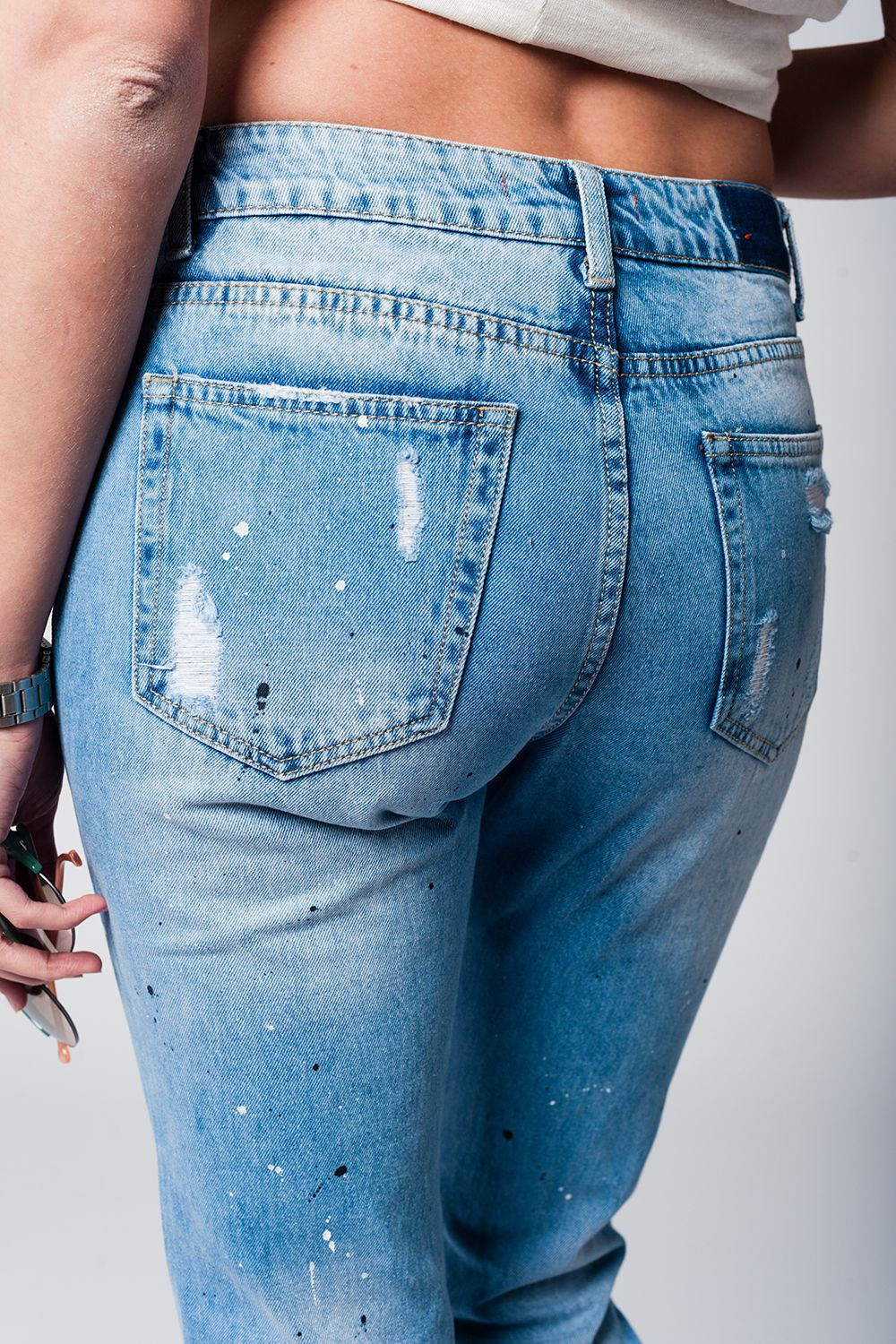 Mom Jeans with Extreme Rips
