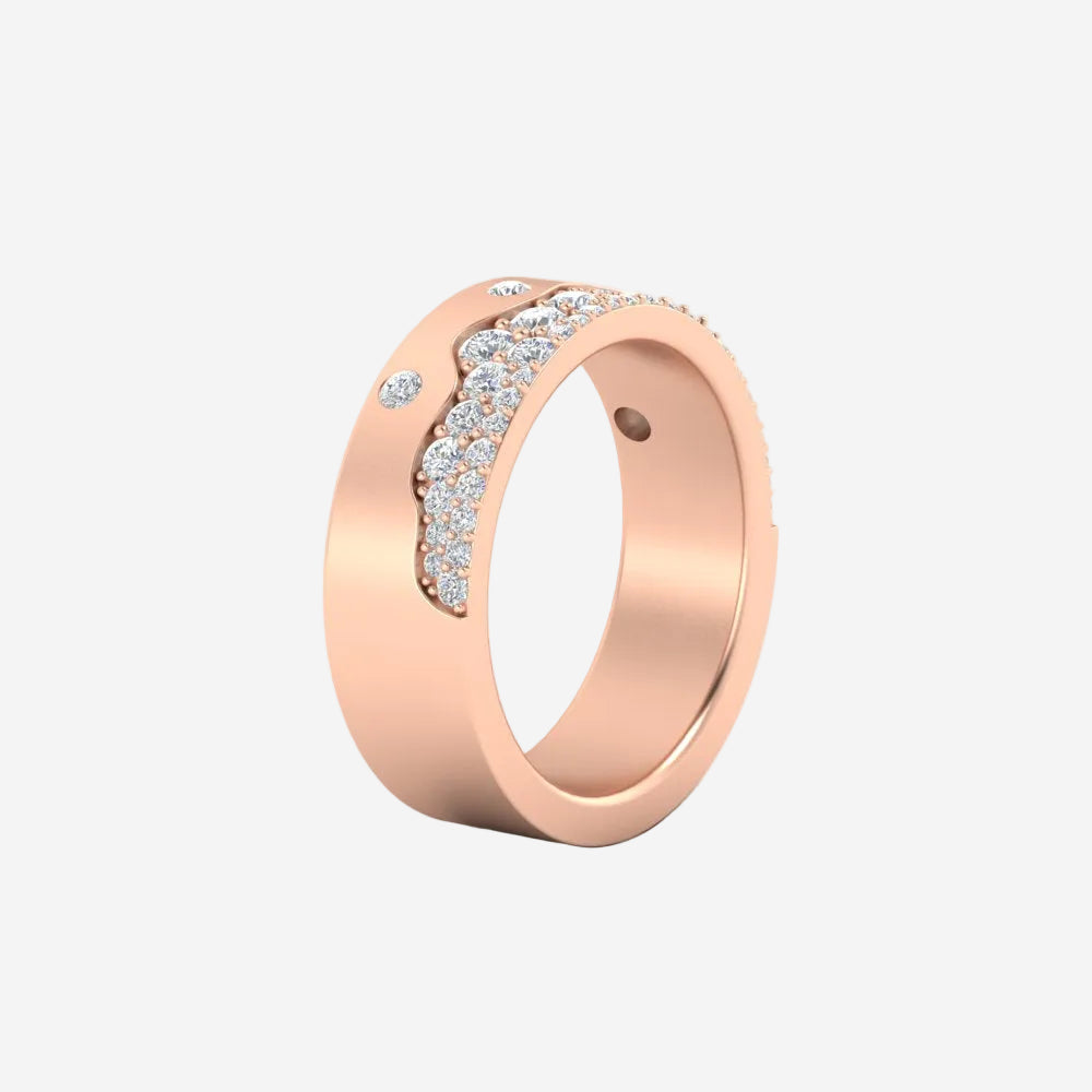 Mountain Stone Mens Wedding Ring