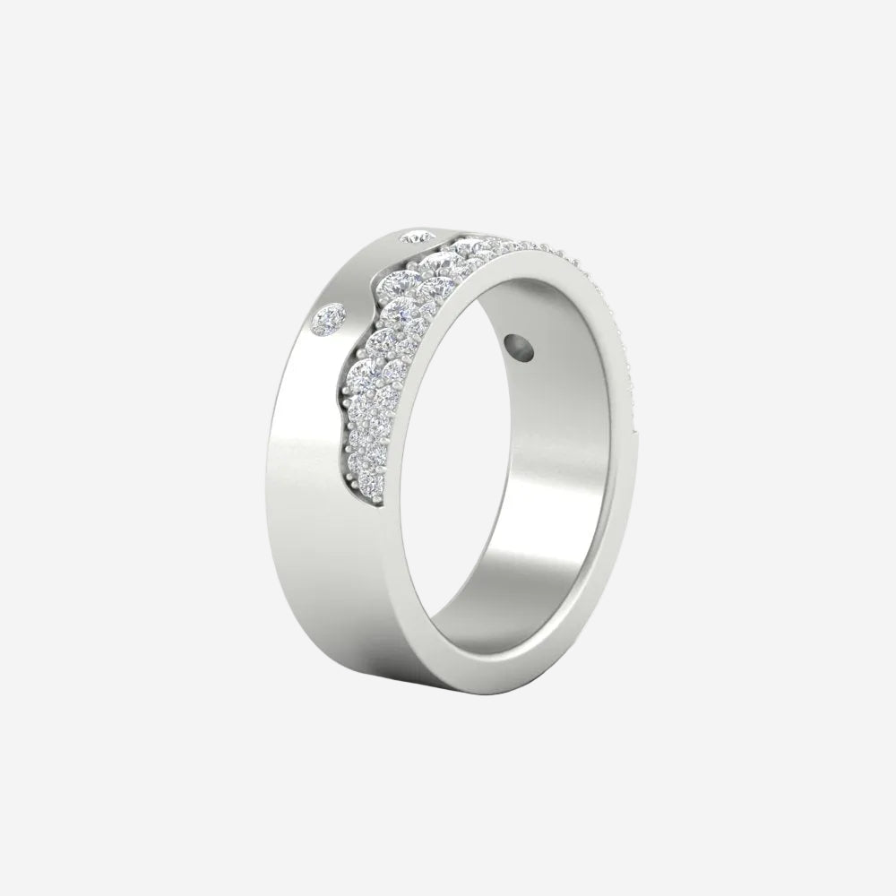 Mountain Stone Mens Wedding Ring