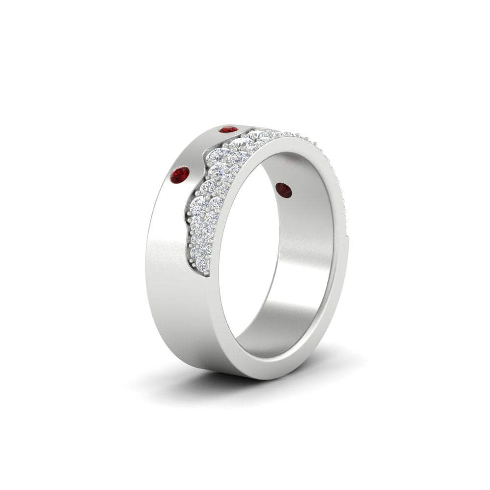Mountain Stone Mens Wedding Ring