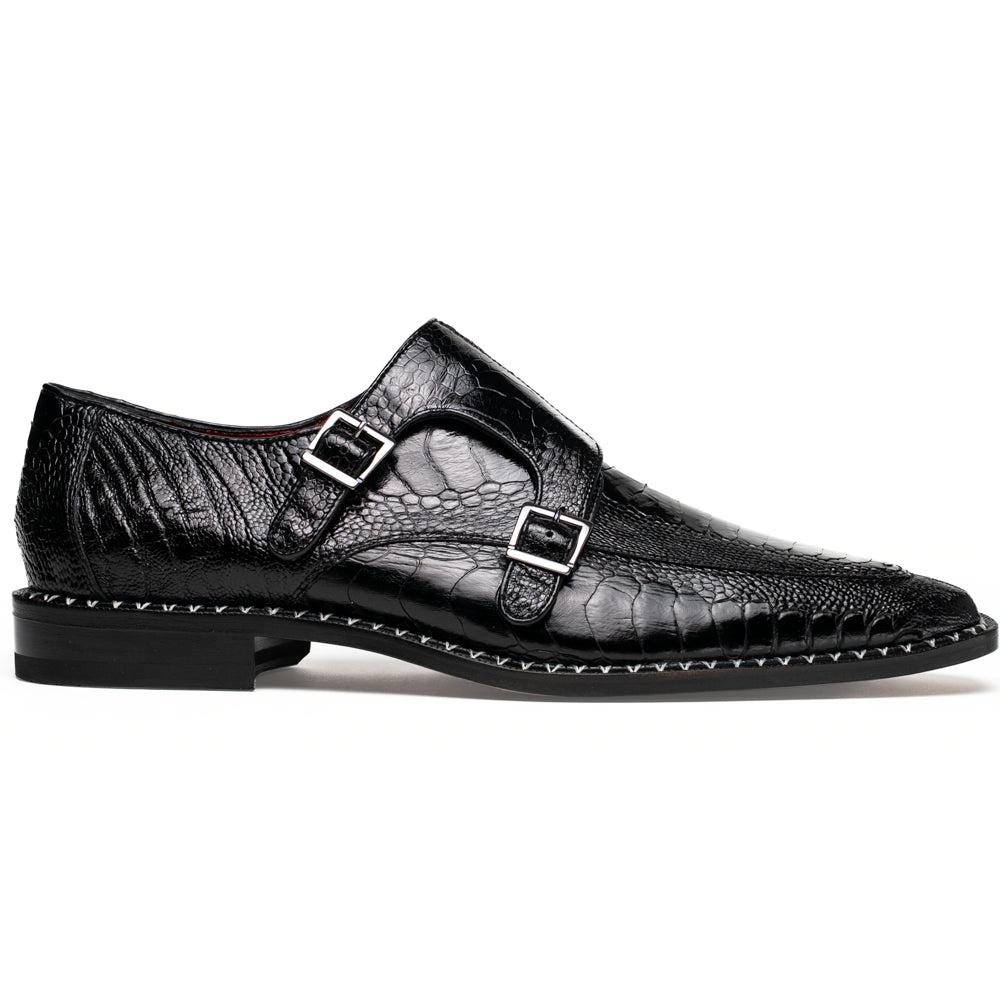 Napoli Double Monk Strap Shoe | Black