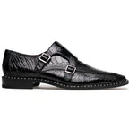 Napoli Double Monk Strap Shoe | Black