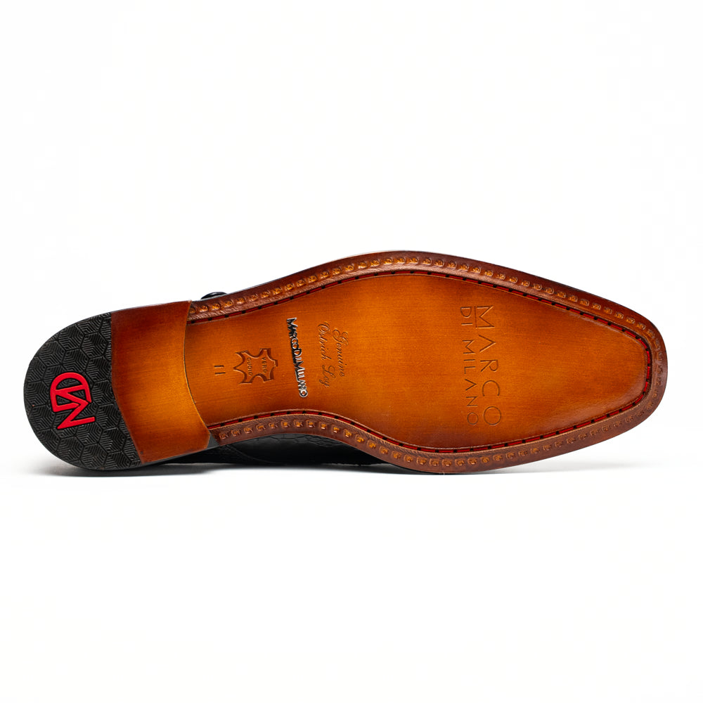 Napoli Double Monk Strap Shoe | Black