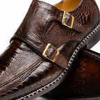 Napoli Double Monk Strap Shoe | Brown