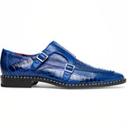 Napoli Double Monk Strap Shoe | Electric Blue