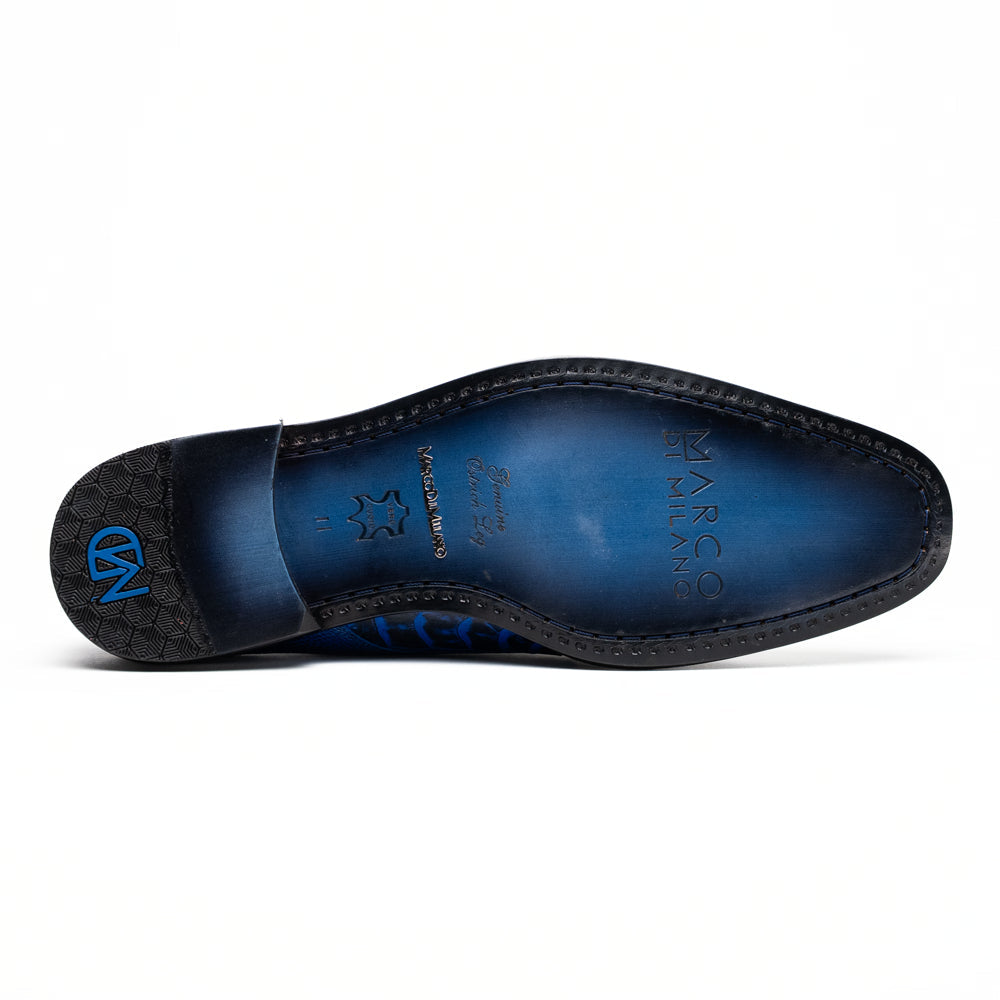 Napoli Double Monk Strap Shoe | Electric Blue