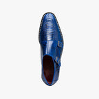 Napoli Double Monk Strap Shoe | Electric Blue