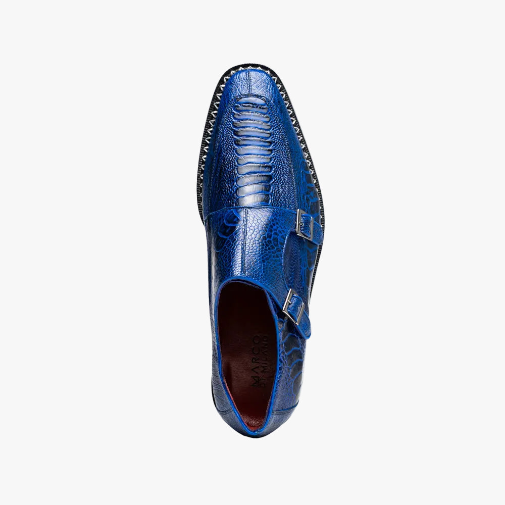 Napoli Double Monk Strap Shoe | Electric Blue