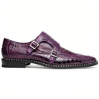 Napoli Double Monk Strap Shoe | Purple
