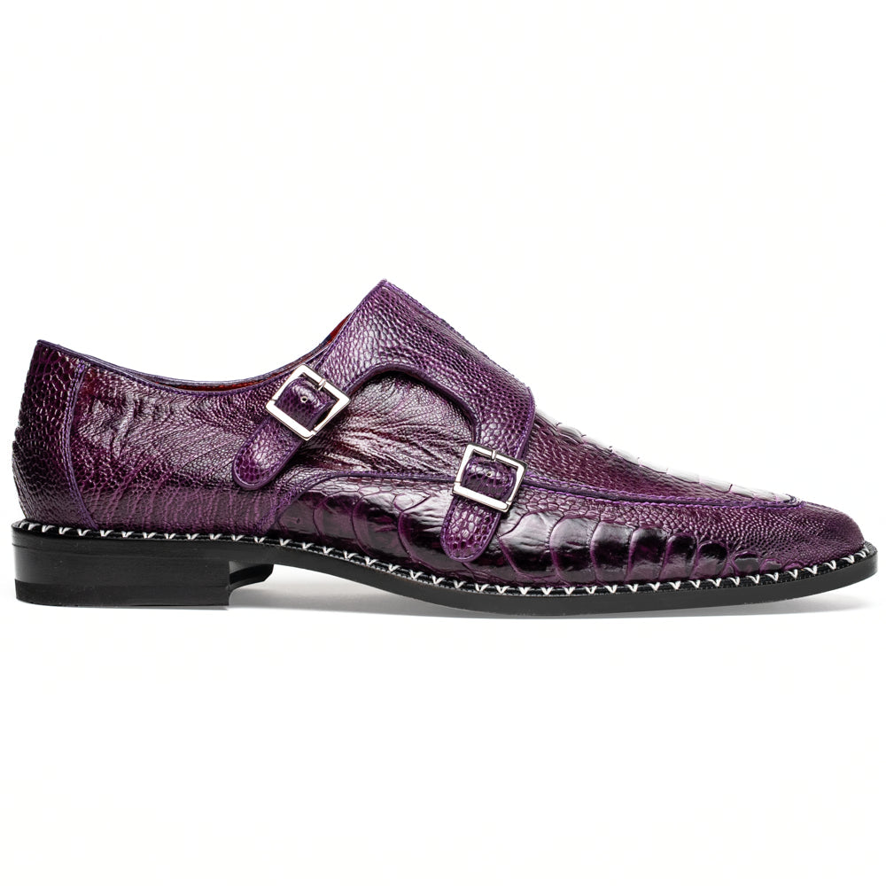 Napoli Double Monk Strap Shoe | Purple