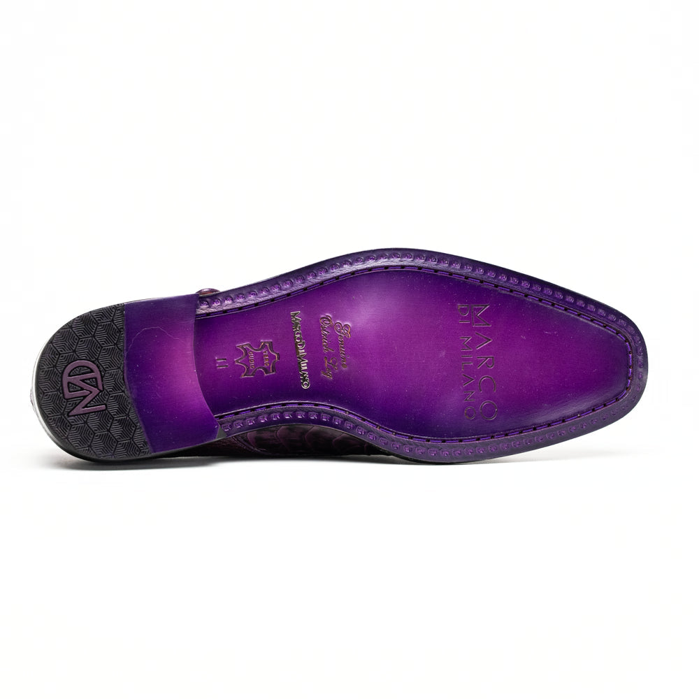 Napoli Double Monk Strap Shoe | Purple