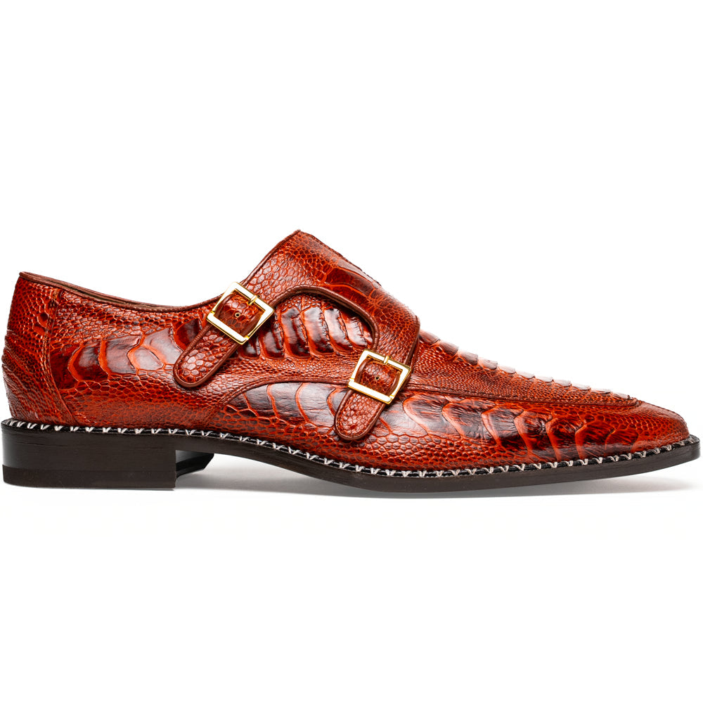Napoli Double Monk Strap Shoe | Rustic Cognac