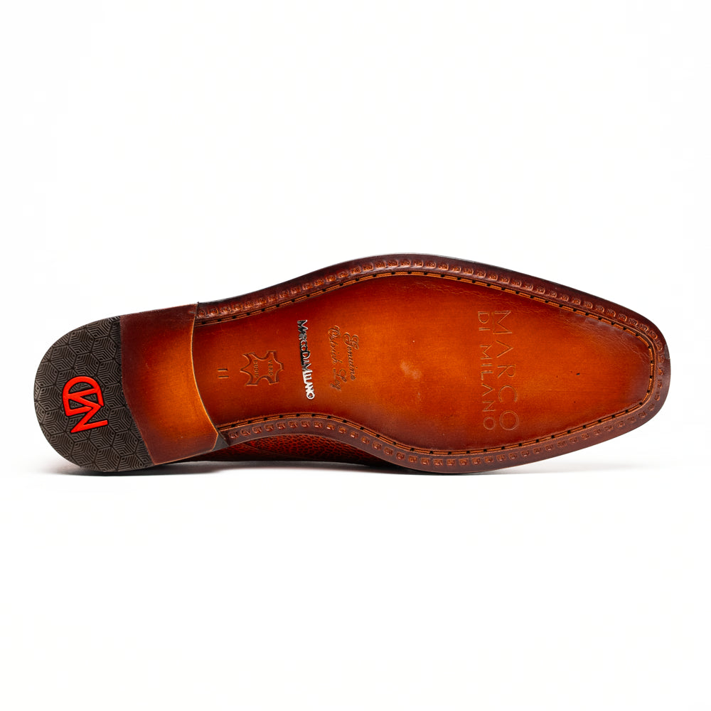 Napoli Double Monk Strap Shoe | Rustic Cognac