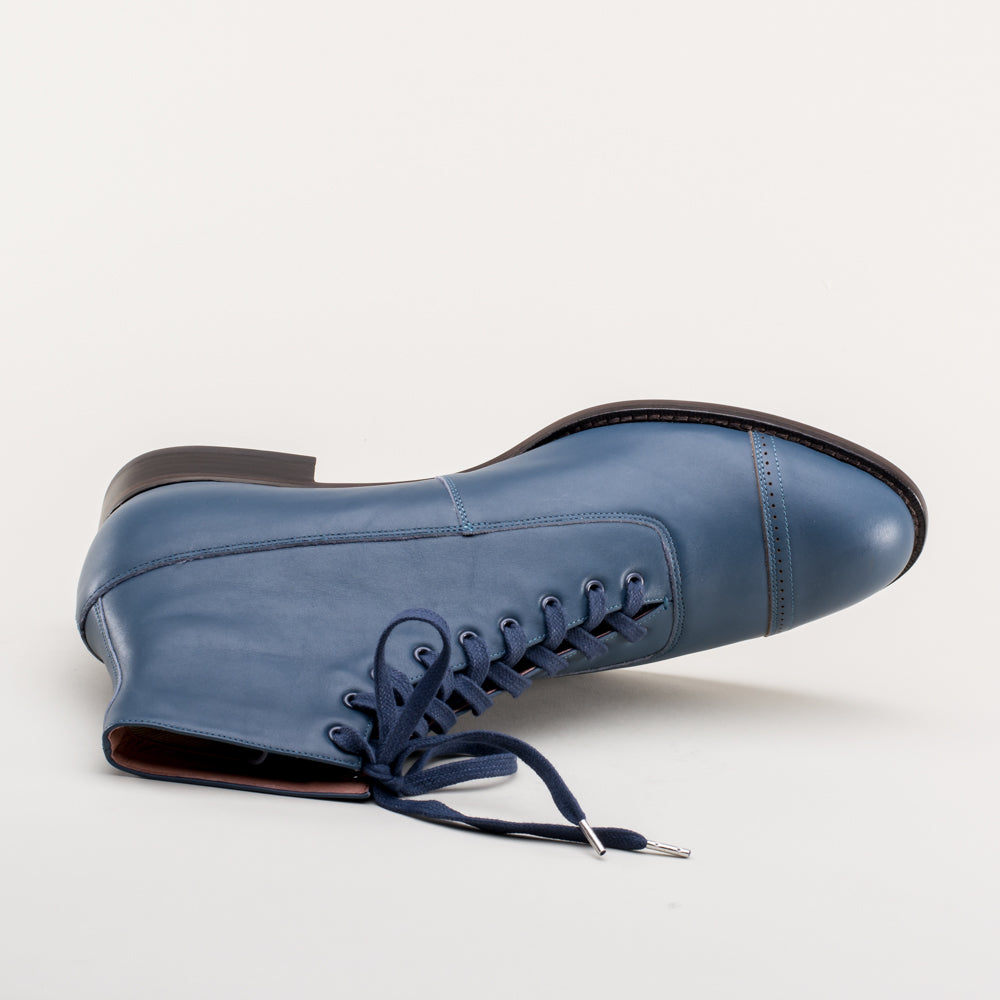 Noble Men's Vintage Lace-Up Boots | Blue