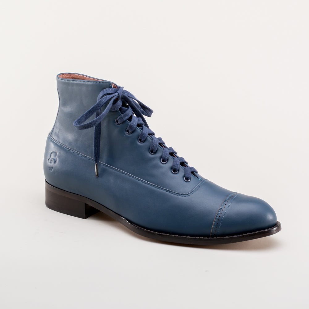 Noble Men's Vintage Lace-Up Boots | Blue