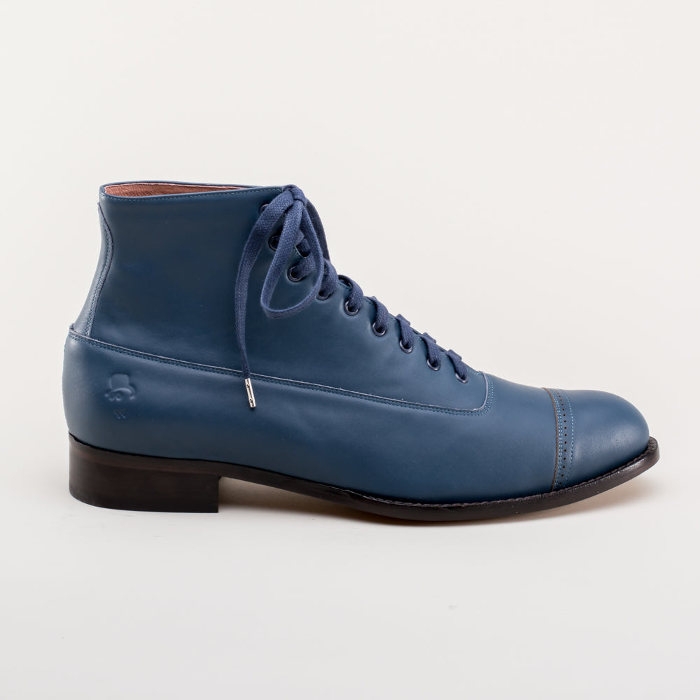 Noble Men's Vintage Lace-Up Boots | Blue
