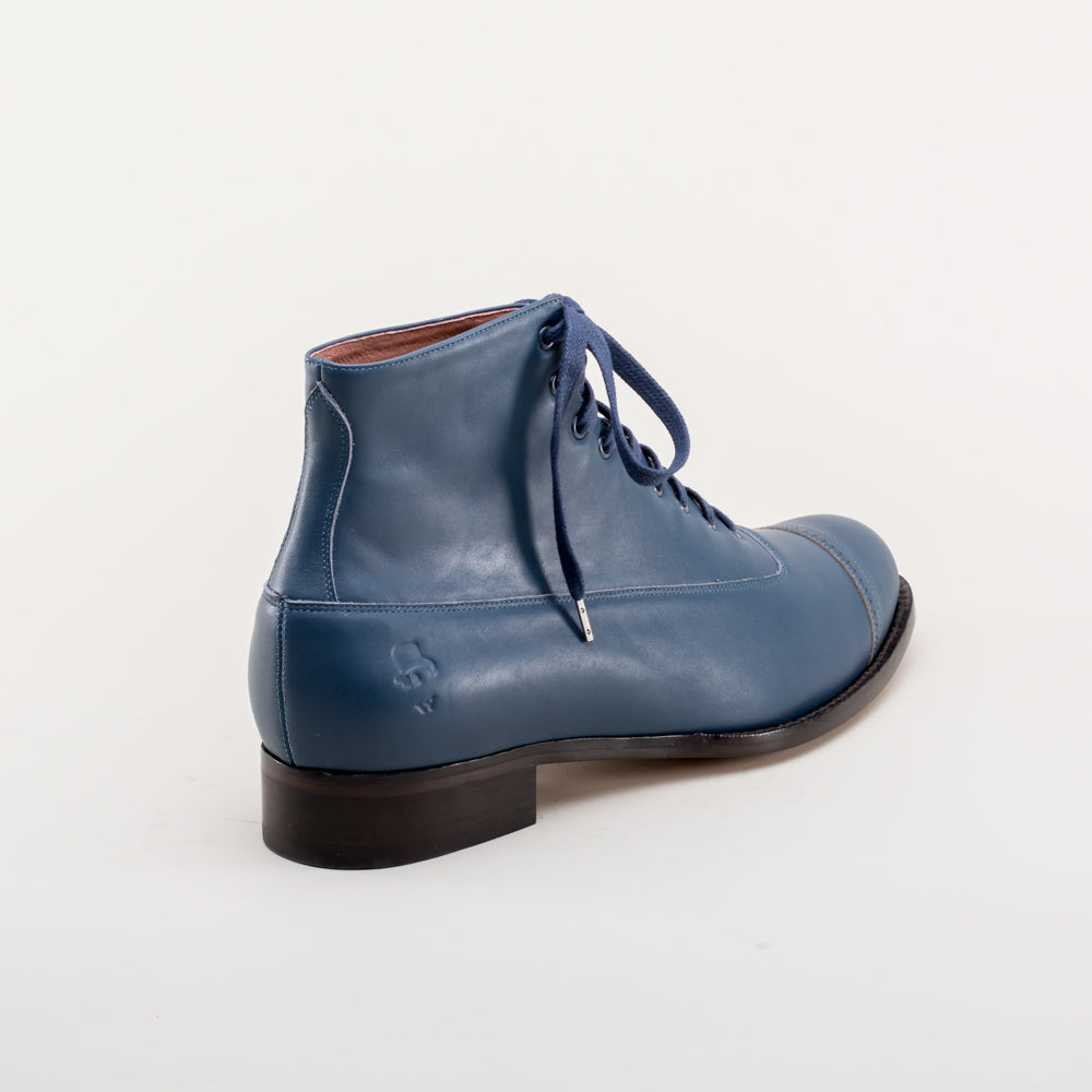 Noble Men's Vintage Lace-Up Boots | Blue