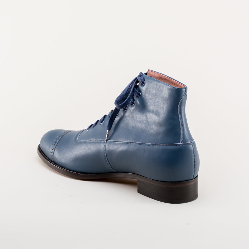 Noble Men's Vintage Lace-Up Boots | Blue