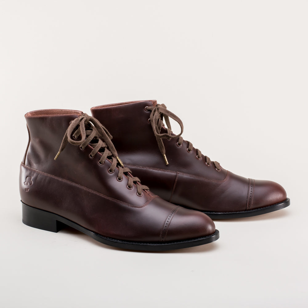 Noble Men's Vintage Lace-Up Boots | Cordovan