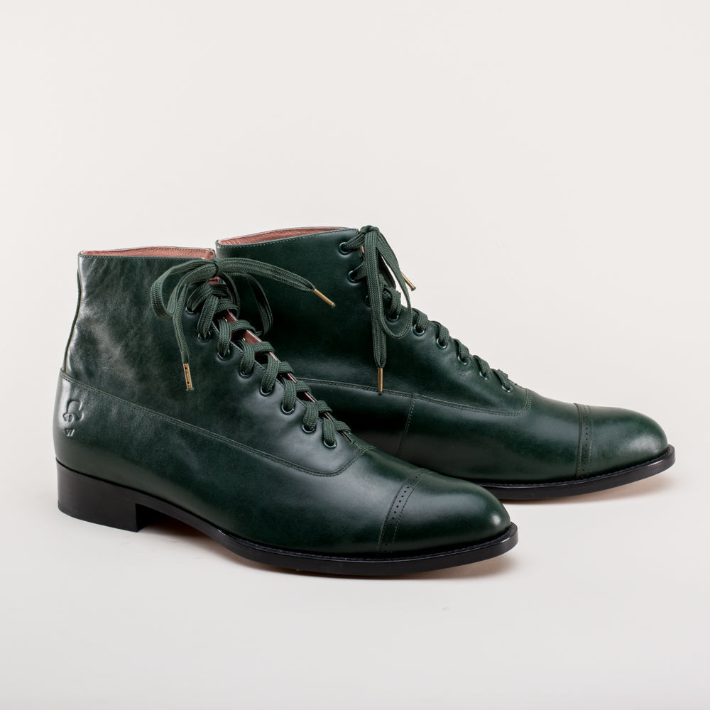 Noble Men's Vintage Lace-Up Boots | Green