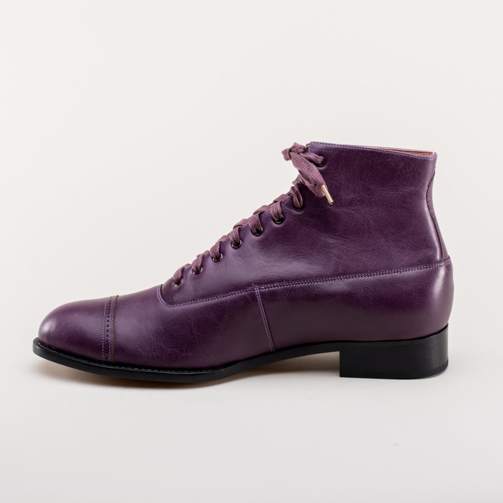 Noble Men's Vintage Lace-Up Boots | Purple