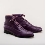 Noble Men's Vintage Lace-Up Boots | Purple