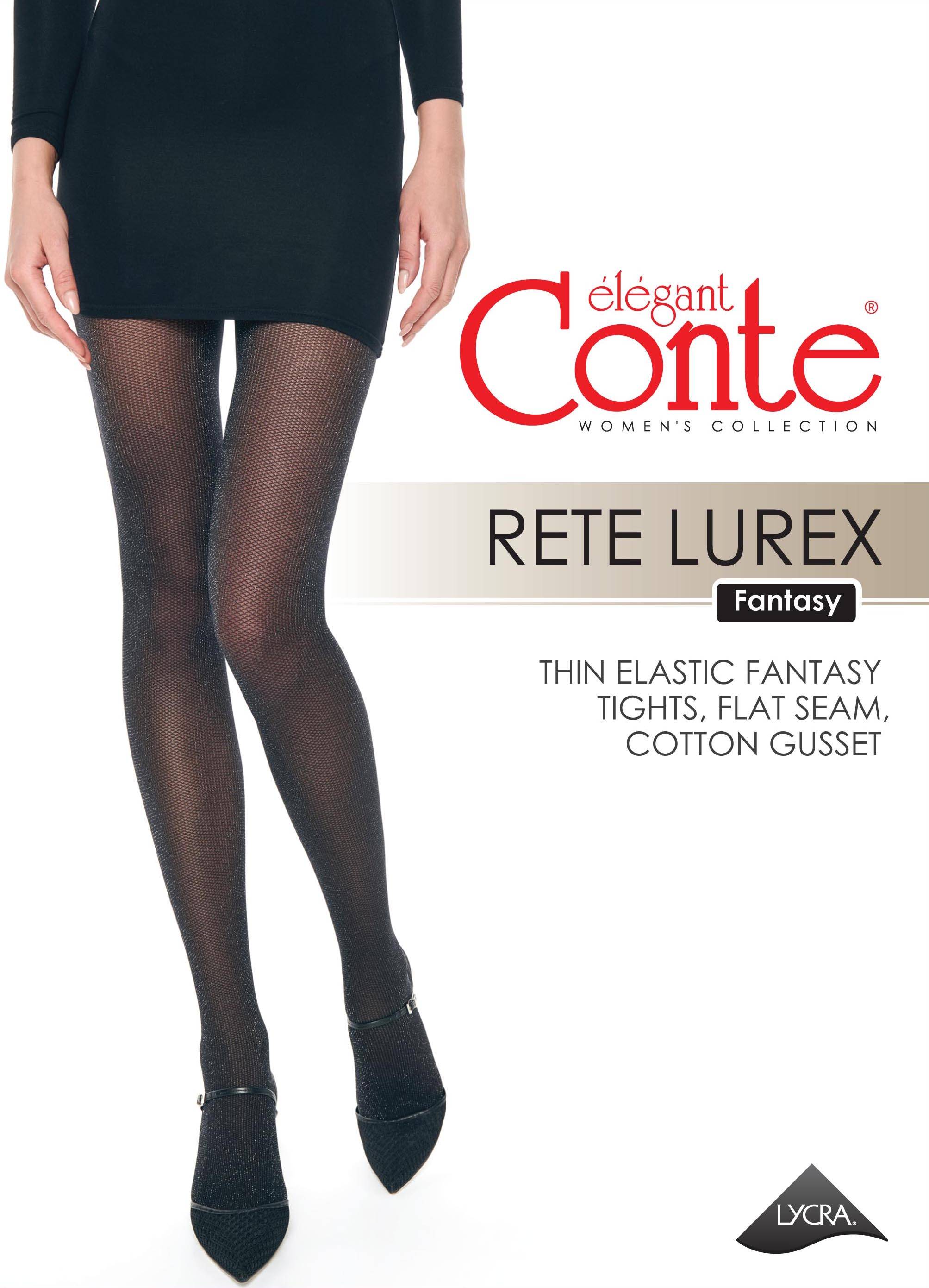 Fantasy Shimmering Tights Conte Rete Lurex with Fine Mesh Imitation
