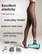 Conte Nuance Tights 15 Den | Reinforced Shorts