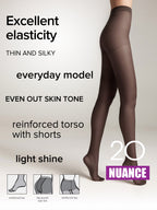 Conte Nuance Tights 20 Den | Reinforced Shorts