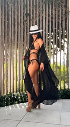 Key West Cover-Up Tunic (Long) 100% Silk Chiffon