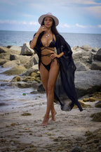 Key West Cover-Up Tunic (Long) 100% Silk Chiffon