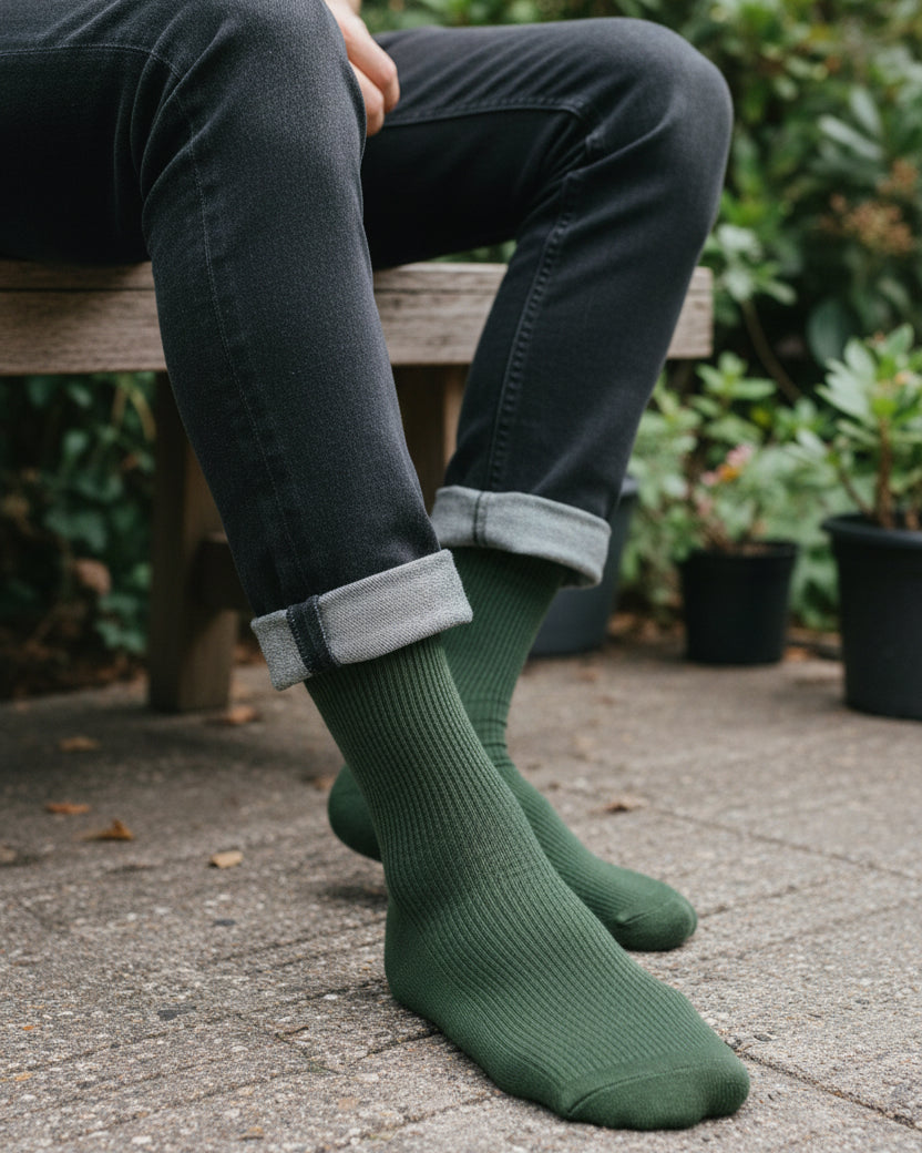 Tittimitti® 100% Organic Combed Cotton Luxury Men's Socks