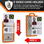 Secure Badge Holder Duolite ® Vertical 2 ID Card Holder Retractable Reel and Lanyard Bundle