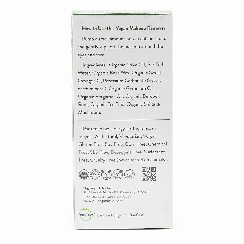 Certified Organic Double Action Makeup Remover | Alcohol Free