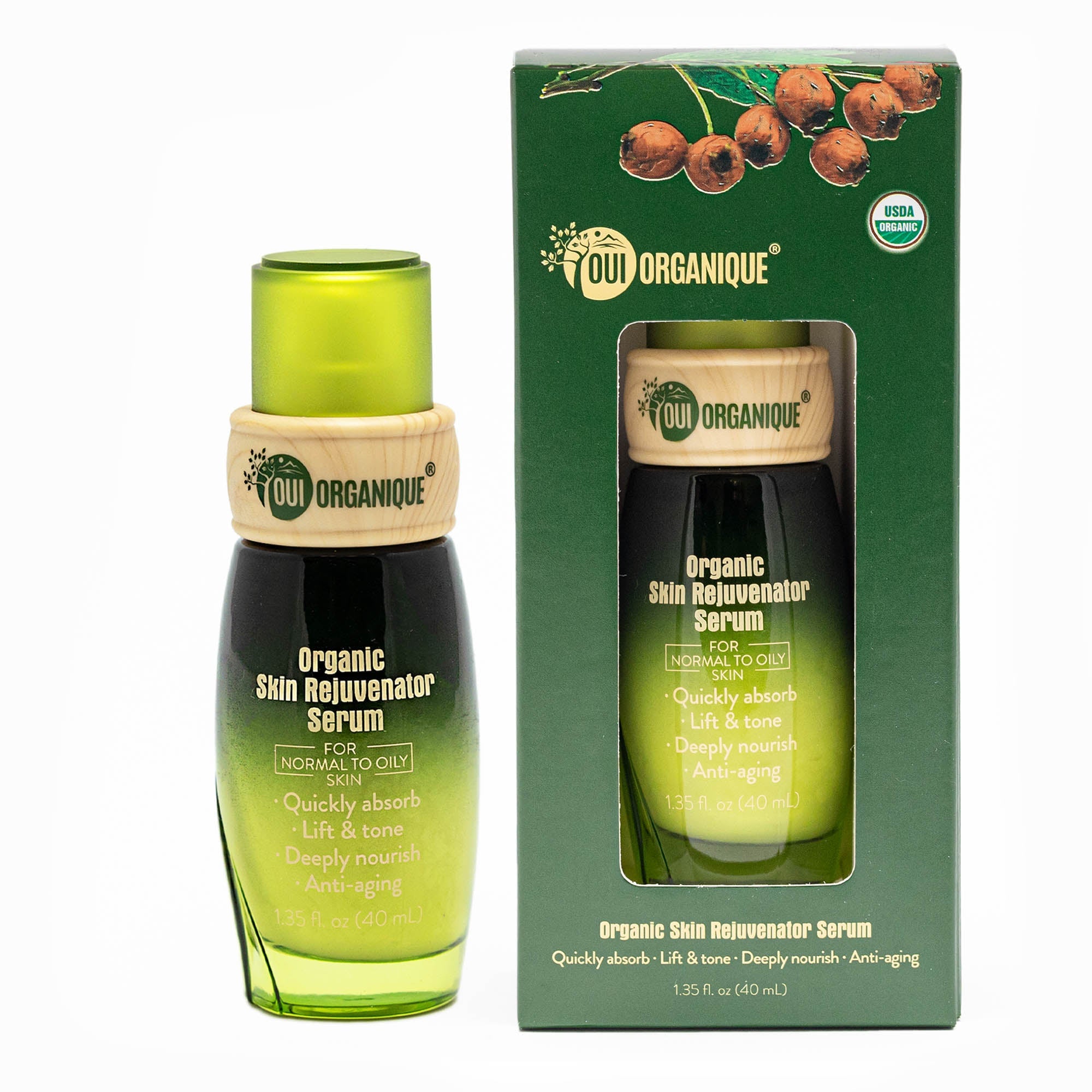 Certified Organic Skin Rejuvenator Serum Anti-Aging Natural Sunscreen Alternative Botanical Retinol
