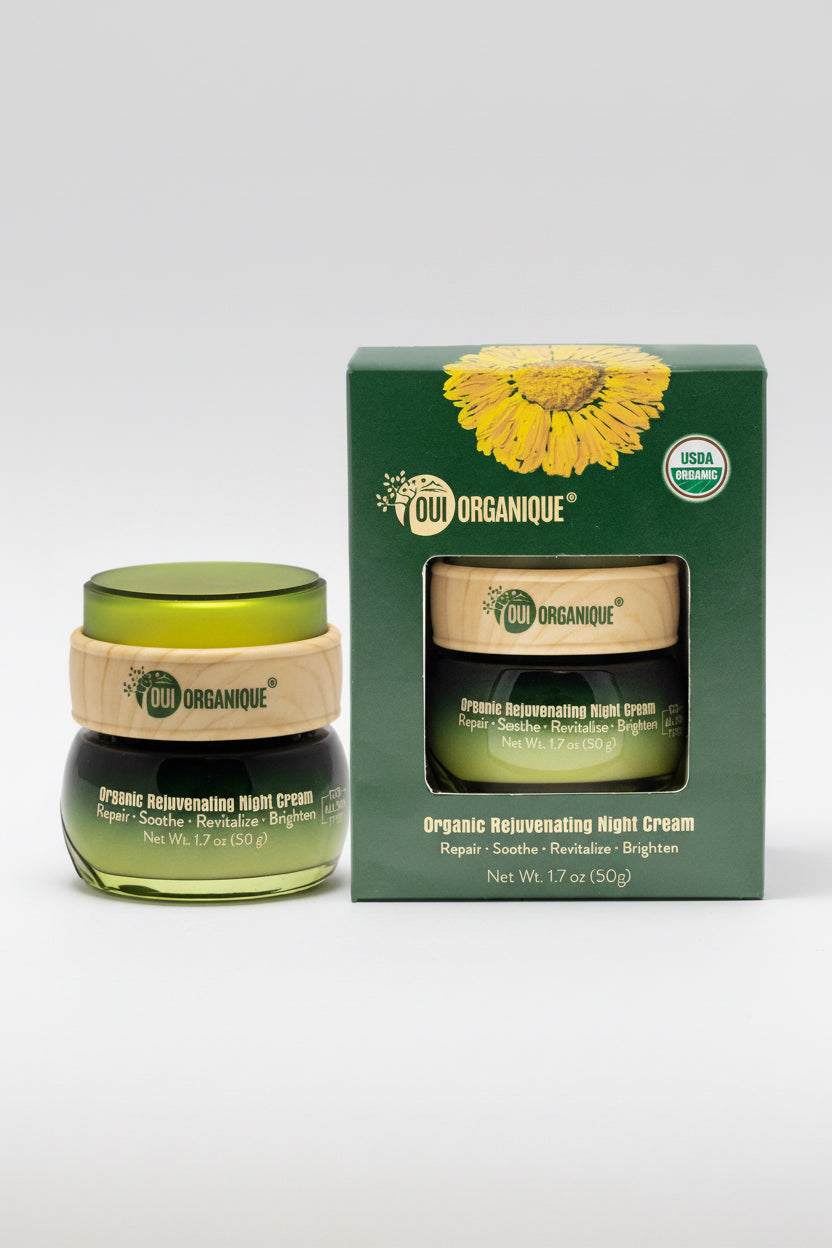 Certified Organic Rejuvenating Night Cream Calendula Hydrate Anti-Aging Repair | Calendula Flower