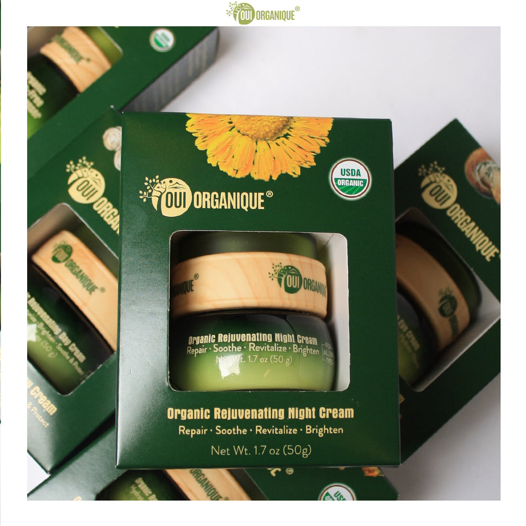 Certified Organic Rejuvenating Night Cream Calendula Hydrate Anti-Aging Repair | Calendula Flower