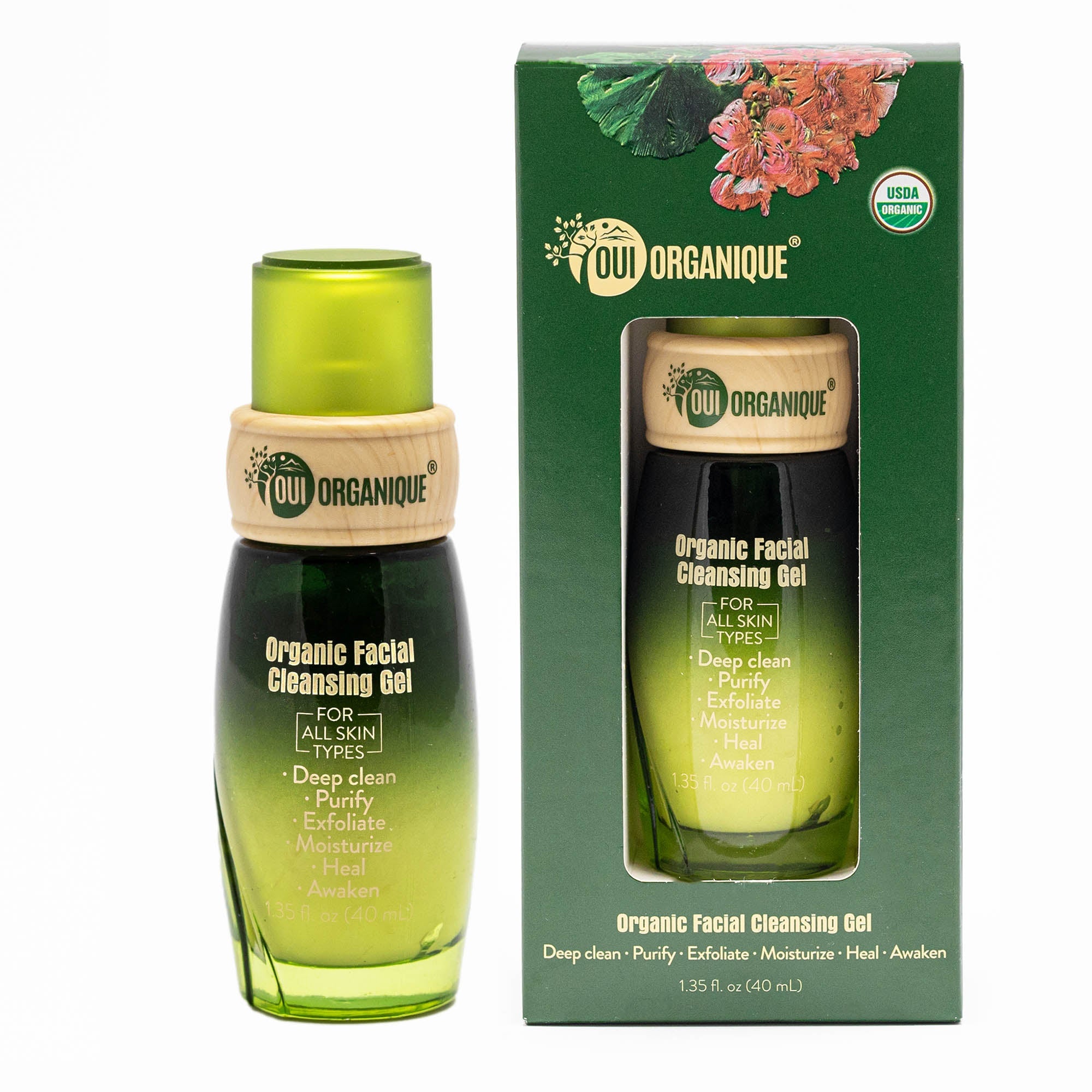 Organic Facial Cleansing Gel with Geranium Oil | All Skin Types (Sensitive Skin Double Cleansing Methods)