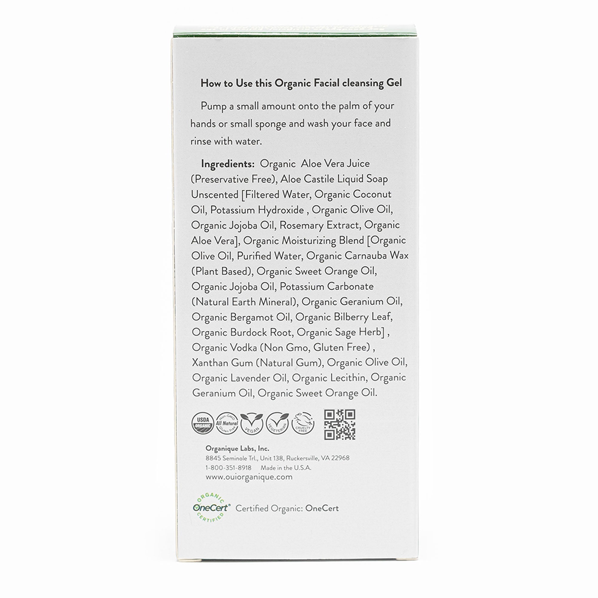 Organic Facial Cleansing Gel with Geranium Oil | All Skin Types (Sensitive Skin Double Cleansing Methods)