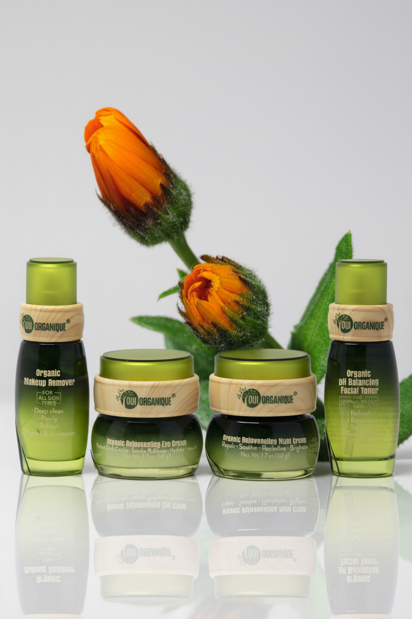Organic Nighttime Repair Skincare Set for Sensitive Skin | Anti-Aging Essentials