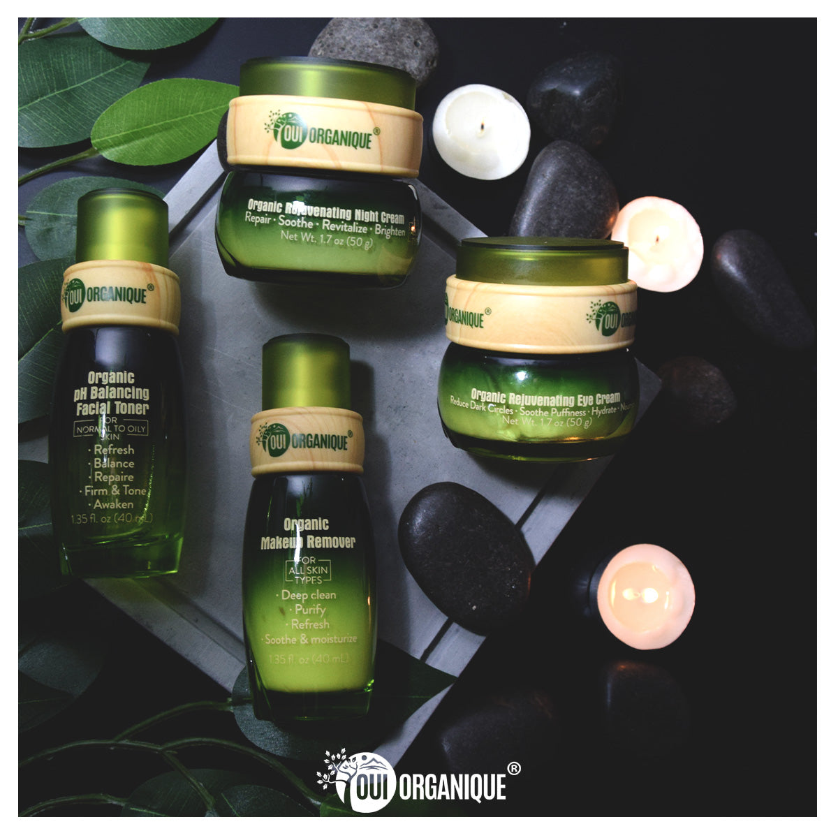 Organic Nighttime Repair Skincare Set for Sensitive Skin | Anti-Aging Essentials
