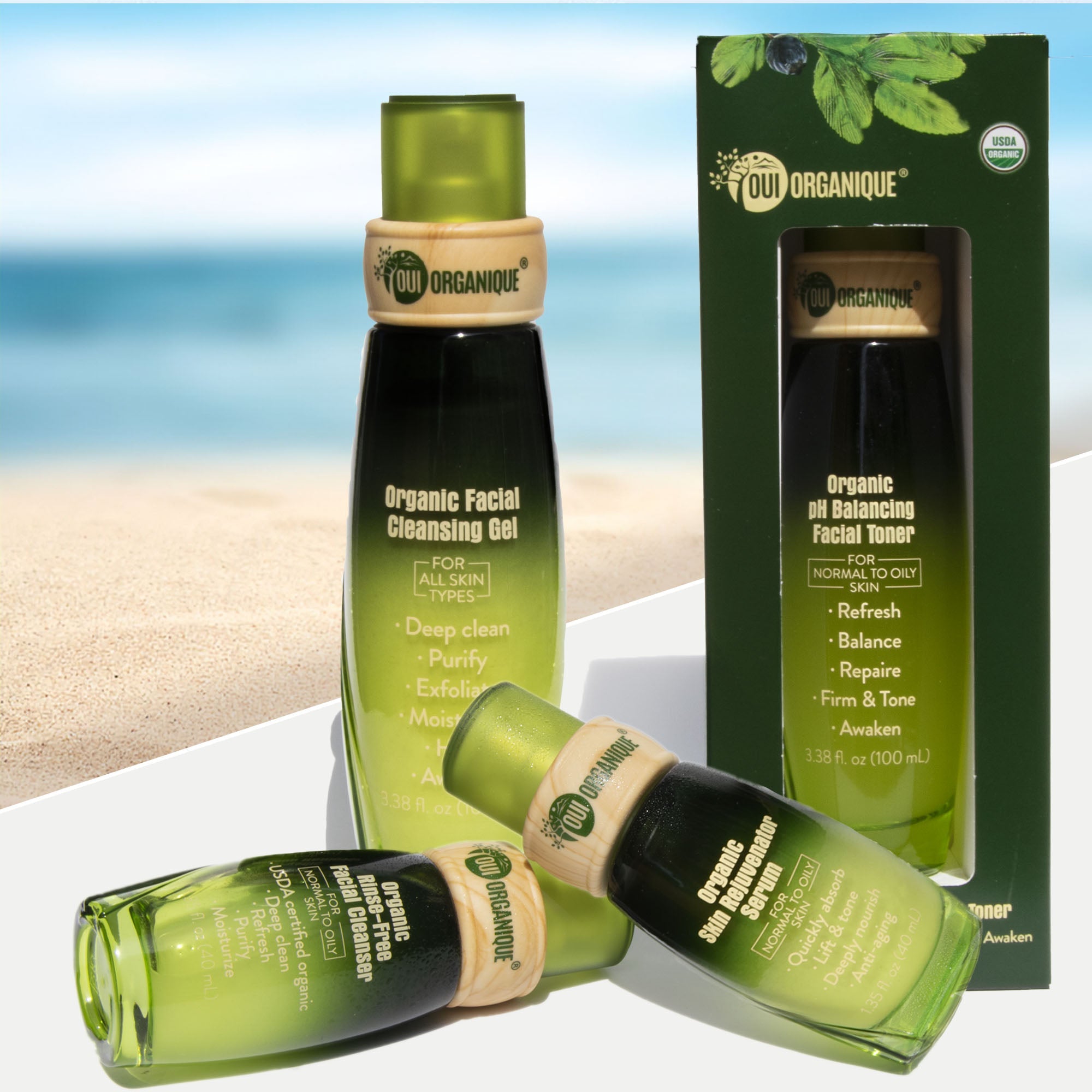 Organic Anti-Aging Sunscreen Skincare Set | Natural Moisturizer