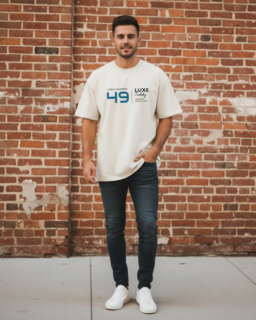 Oversized Faded T-Shirt Number 49