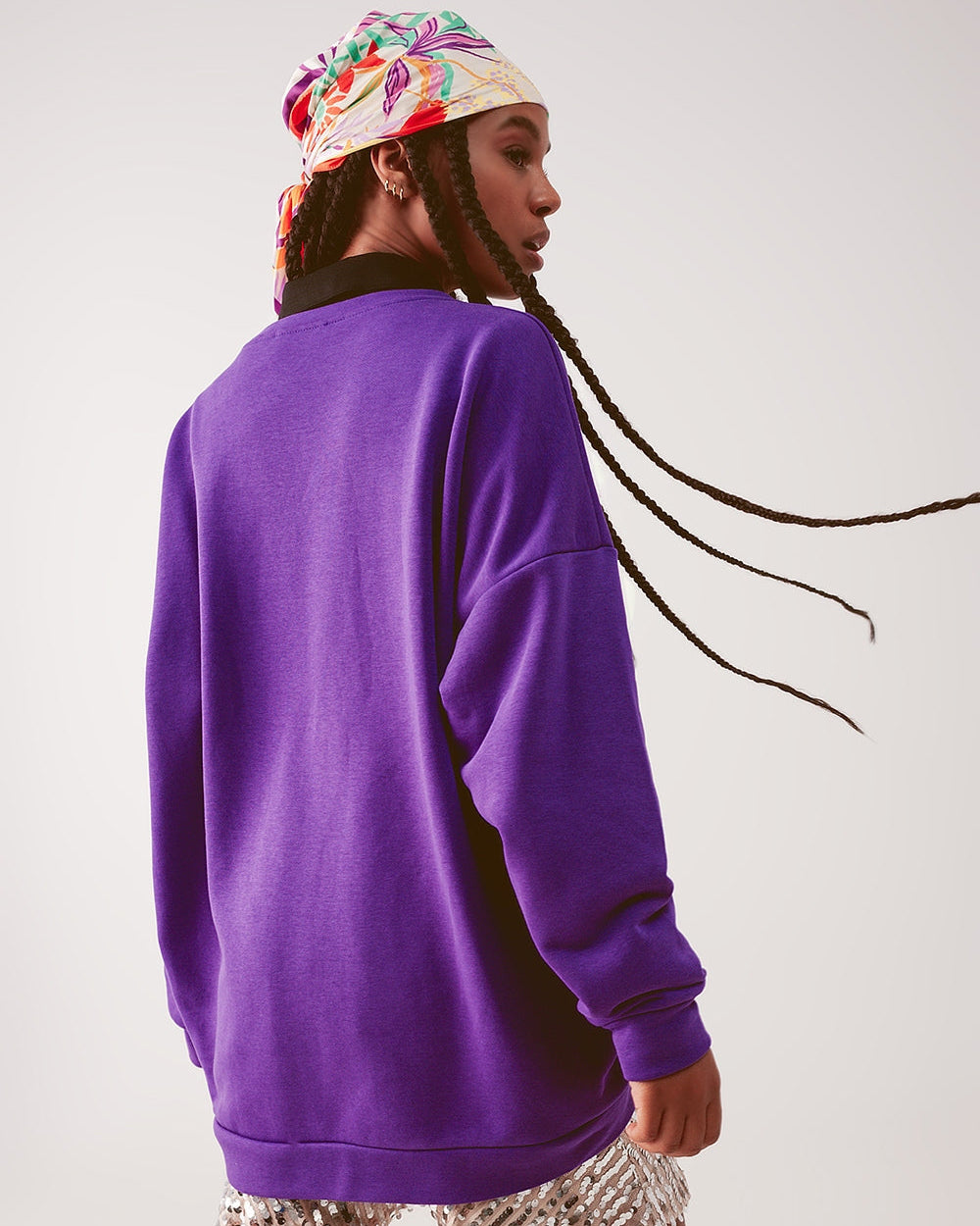 Oversized Sweatshirt in Purple