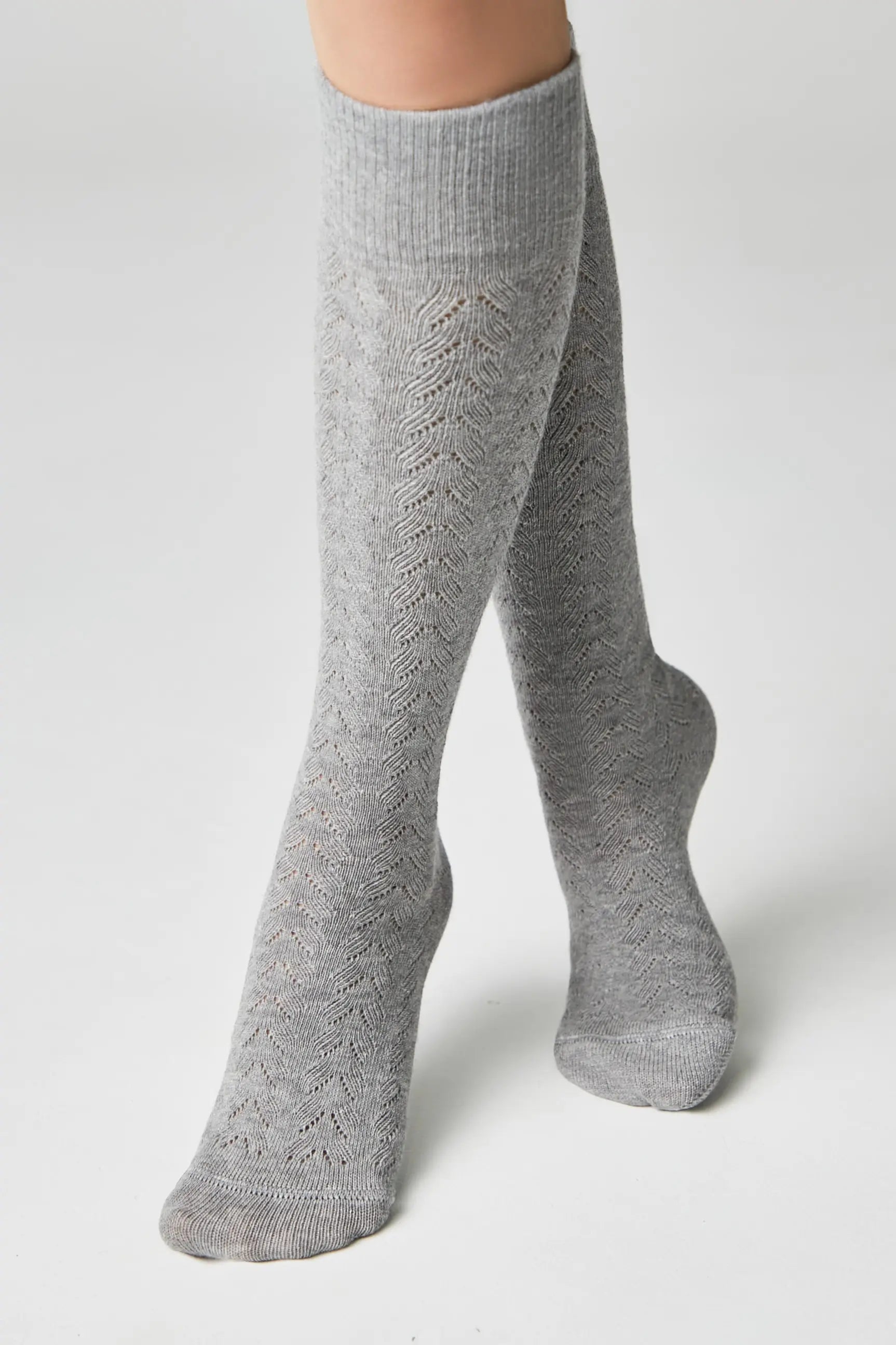 Cotton Knee Highs Conte Classic Socks 010 | Cotton Blend and Knitted Pattern