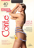 Shaping Support with Vitamin E Tights Conte Active Soft 40 Den