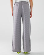 Palazzo Black and White Gingham Pants with Drawstring